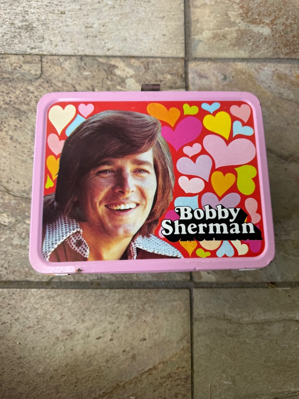 Vintage BOBBY SHERMAN ROCK N' ROLL HEART THROB TEEN BEAT STAR METAL LUNCHBOX.